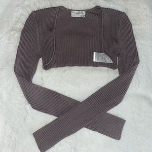URBAN OUTFITTERS LONG SLEEVE TOP TAUPE